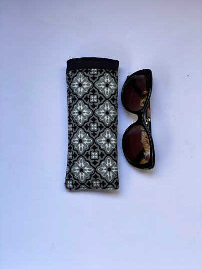 Sunglasses Case in Black & White Print