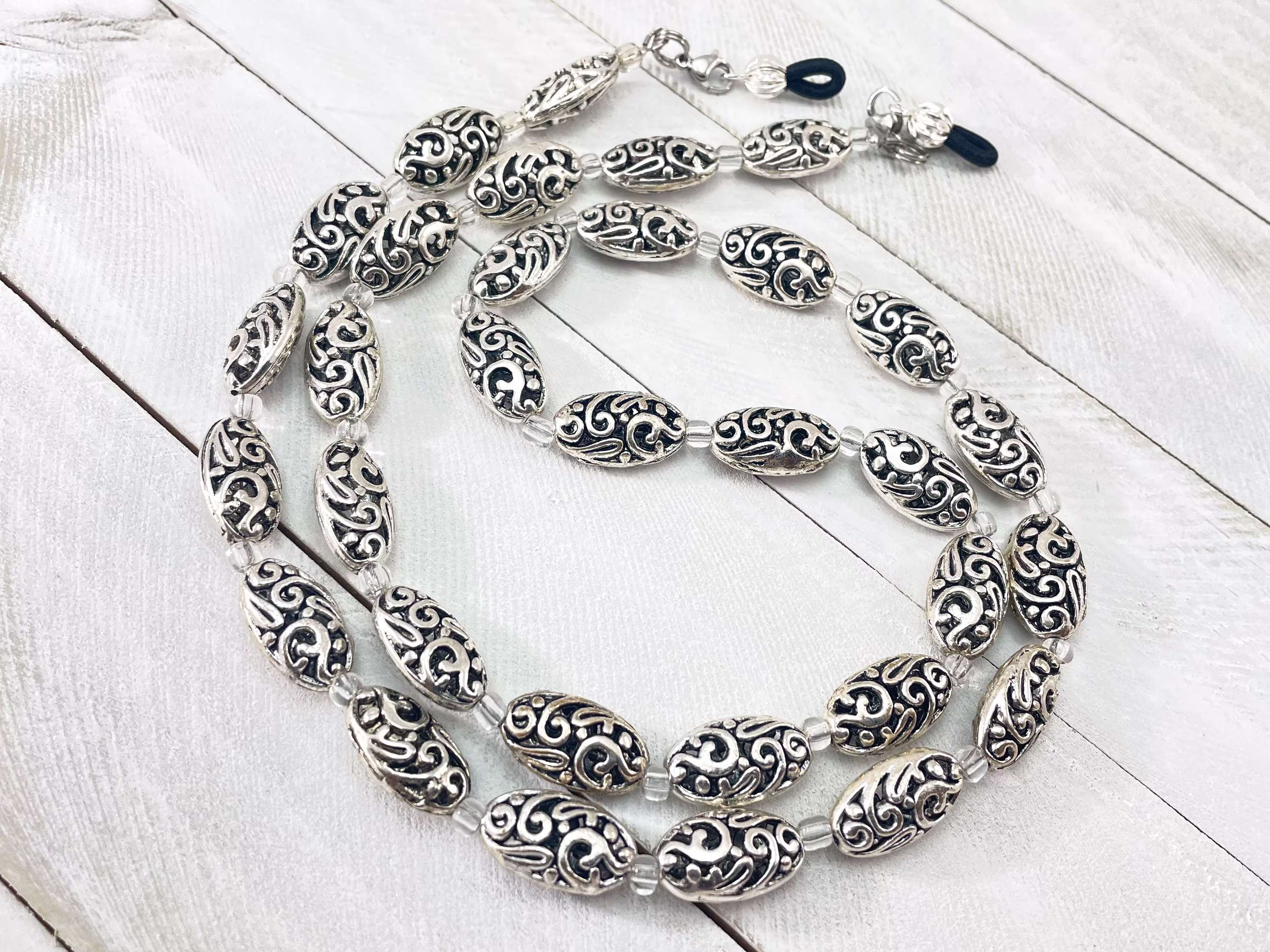 Silver Plated Eyeglass Chain-Eyeglass Holder-Glasses Chain-Sunglass Lanyard-Sunglasses Chain-Mask Chain