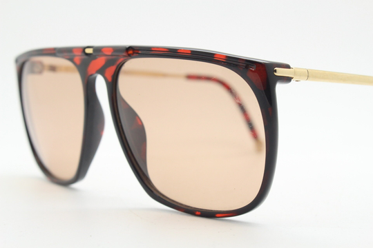 Paloma Picasso 80S Vintage Square Aviator Sunglasses Model 3711 Made in Austria From Optyl. Mens Tiger Print Aviators With Light Tone Lenses