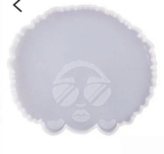 Afro Girl With Sunglasses Silicone Mold