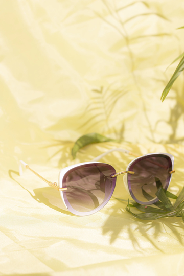 White Front Lens Oversized Sunglasses