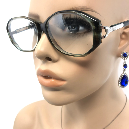 Vintage Silhouette Mod 36 Eyeglasses Glasses Frame Blue Brown Oval Used Eyeglass Frames Retro