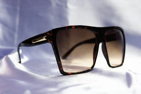 Square Oversized Tortoise Brown Fashion Sunglasses