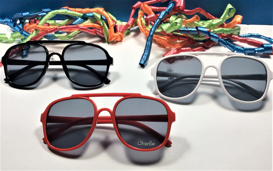 Personalized Sunglasses Engraved Free With A Name. For Boys & Girls. Any Outdoor Activity, Birthday, Ring Bearer. 9 Mo. To 4