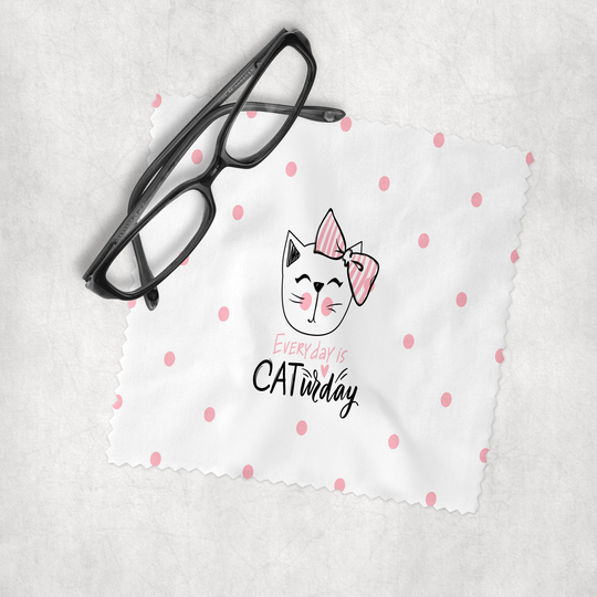 Caturday - Microfiber Lens Cleaning Cloth For Eyeglasses, Cameras, Smartphones & All Screens