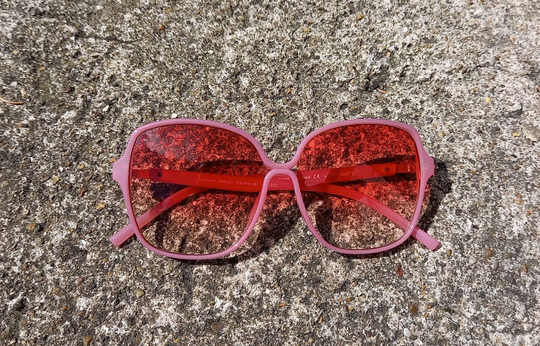 Sunglasses Oversize 70S Pink