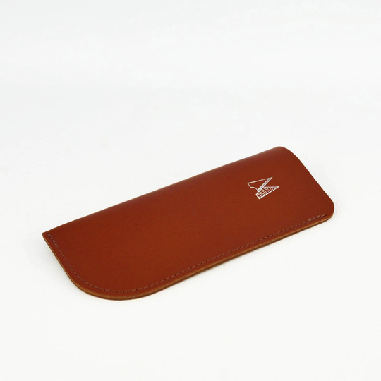 Leather Glasses Case Tan Handmade // Bright Spectacles Holder Sunglasses Pouch Chroma