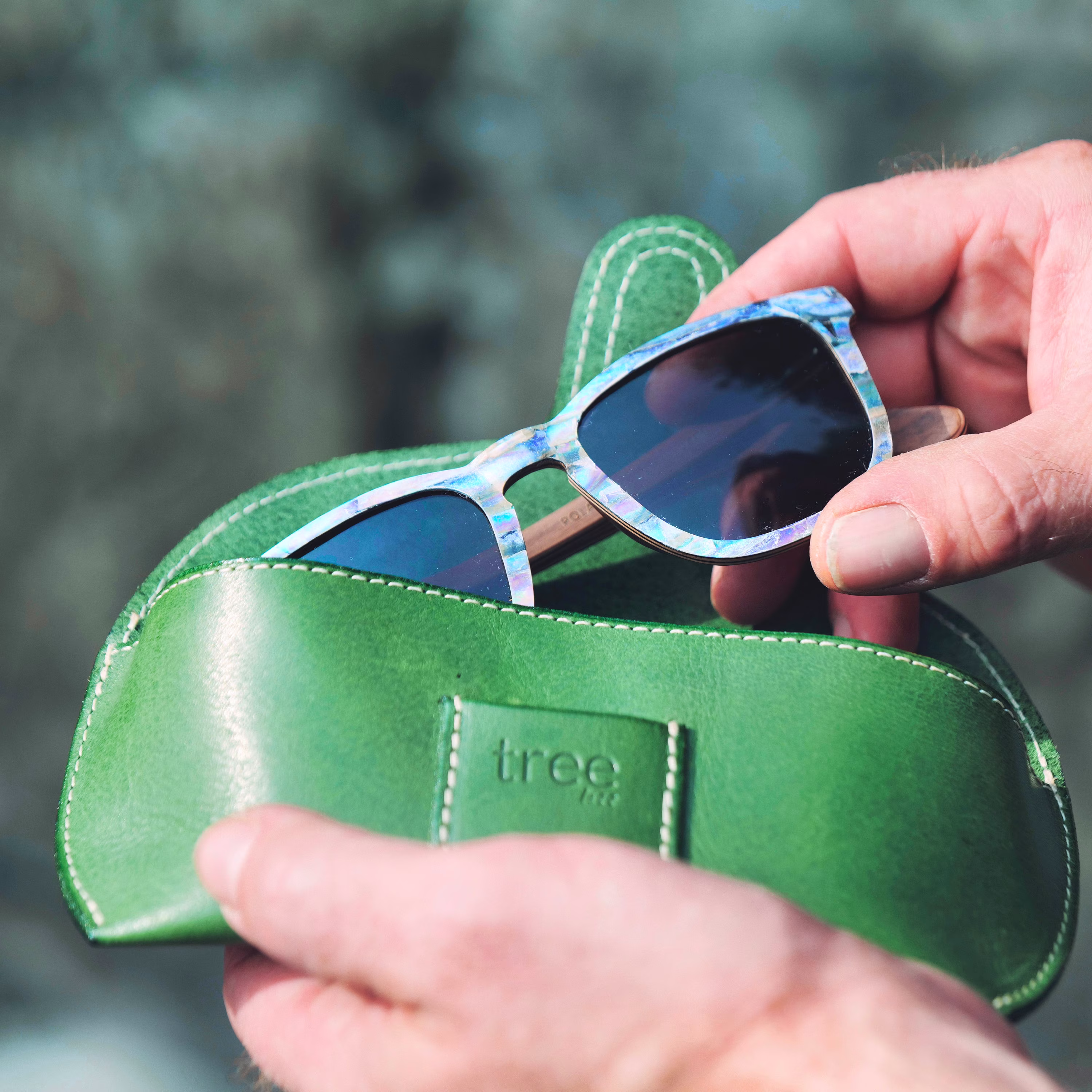 Handcrafted Leather Sunglasses Pouch