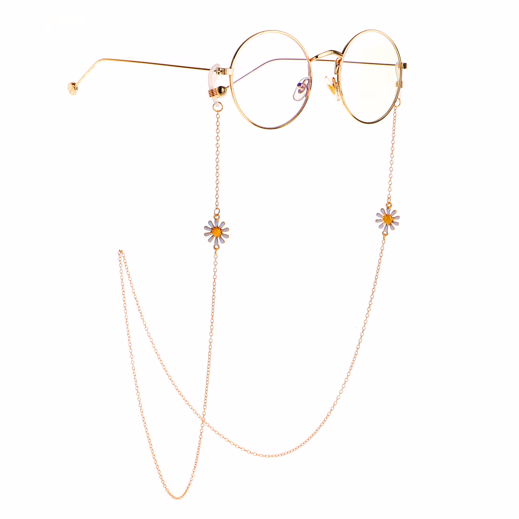 Flower Glasses Chain Gold For Holder Reading Nerd Eyewear