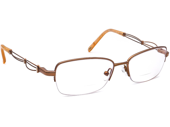 Safilo Eyeglasses Emozioni 4351 0Feg Brown Half Rim Metal Frame Italy 51-16 130