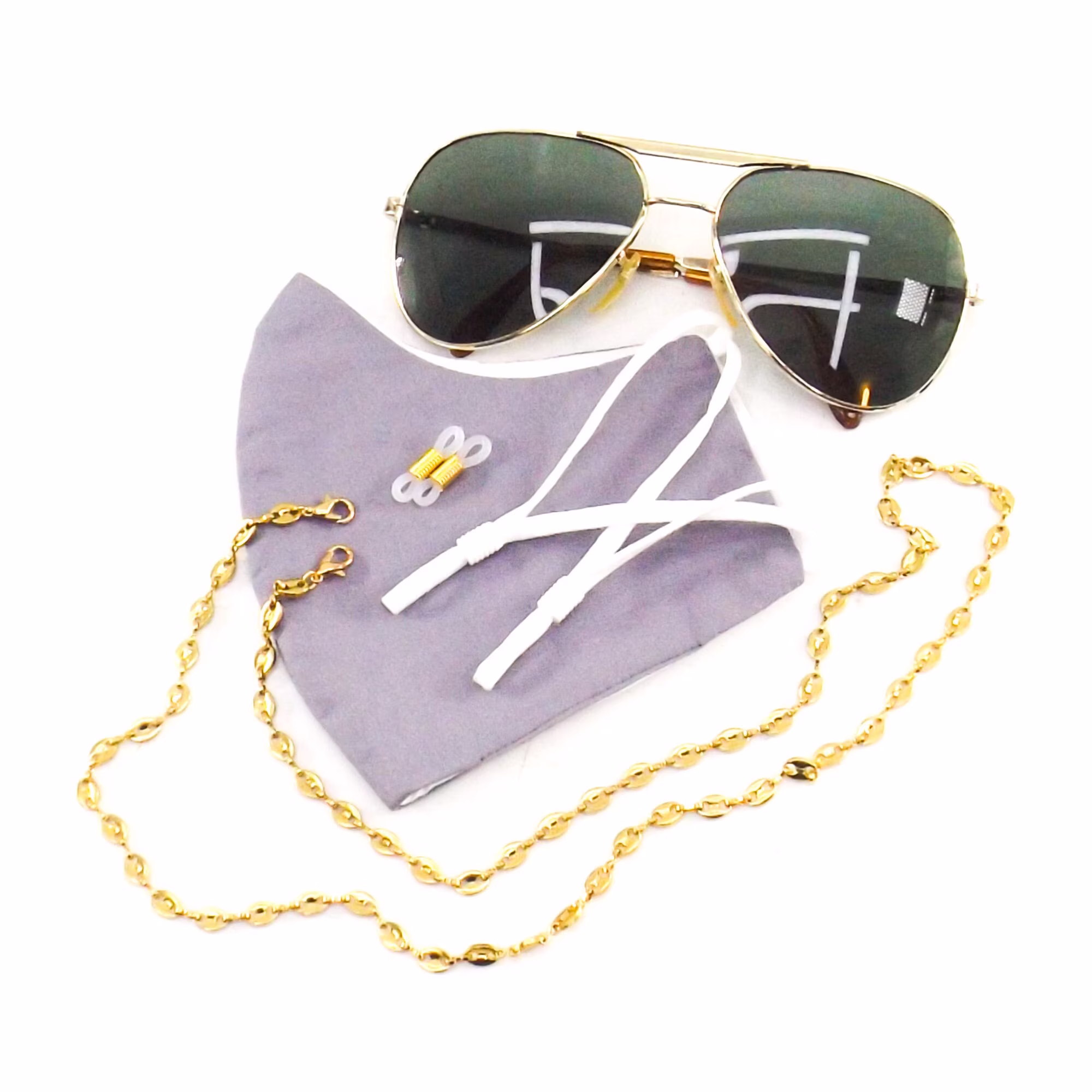 Heavy Link Coffee Bean Chain Lanyard | Face Mask Holder Eyeglasses Sunglasses Necklace For Glasses