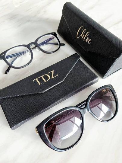 Foldable Magnetic Spectacles Case | Personalised Initial Name Glasses Sunglasses Custom Case Birthday, Travel Gift