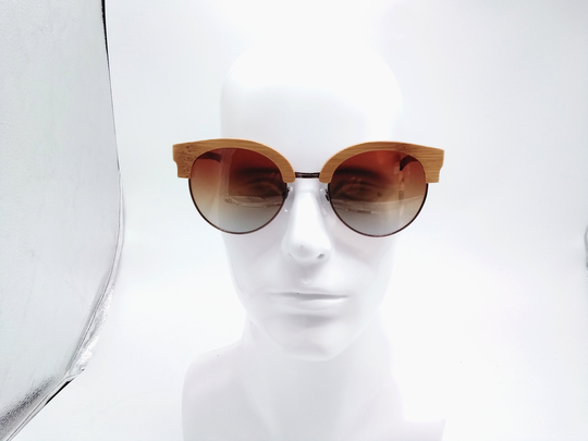 Bamboo Wood Sunglasses Half-Frame Prescription Glasses Groomsmen Proposal Eye Frames
