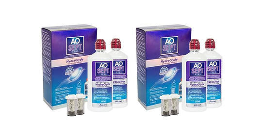 AOSEPT PLUS with Hydraglyde 4 x 360 ml with cases