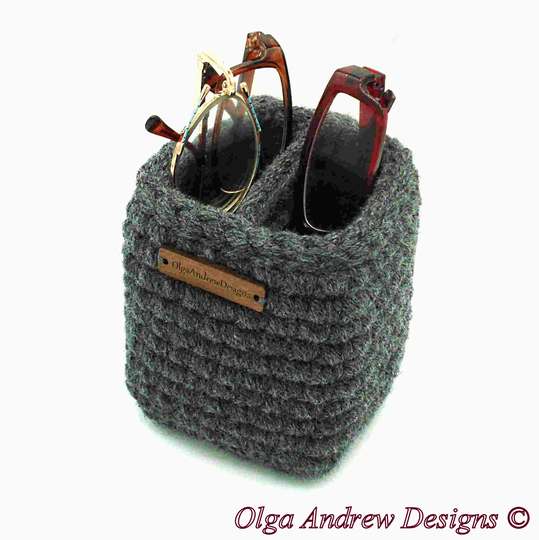 Perpendicular Divided Small Square Glasses Holder, Multiple Pair Stand, Divided Holder, Double Holder, Olgaandrewdesigns