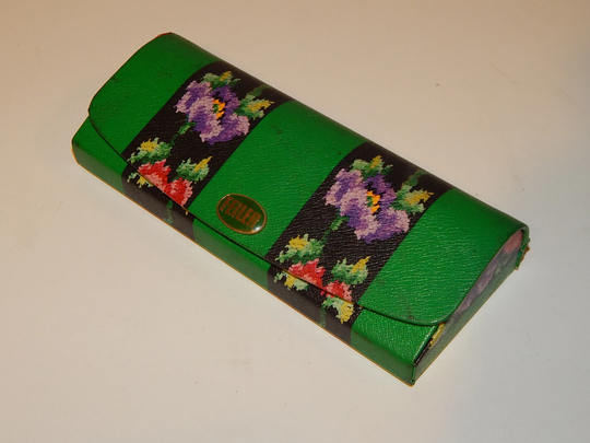 Vintage Feiler Germany Floral Glasses Case