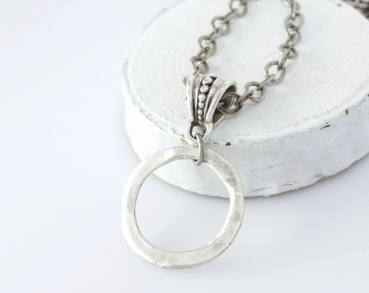Aged Silver Bohemian Eyeglass Loop Necklace, Organic Lanyard, Chain, Glasses Eyewear Accessories, Gifts For Women