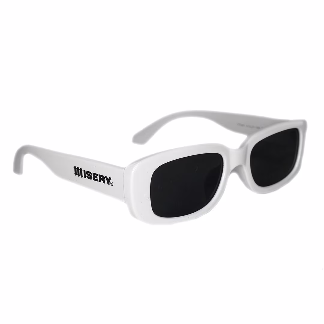 Y2K 90's Kurt Cobain White Rounded Rectangle Sunglasses Vintage Retro Style Scrim Rockstar Goth Punk Streetwear