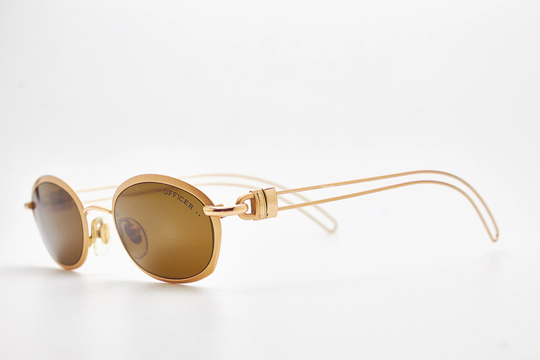 Man Sunglasses Officer Mod.of69 Oval Gold Color Frame Vintage Steampunk Glasses Occhiali Sunglasse Classis Round