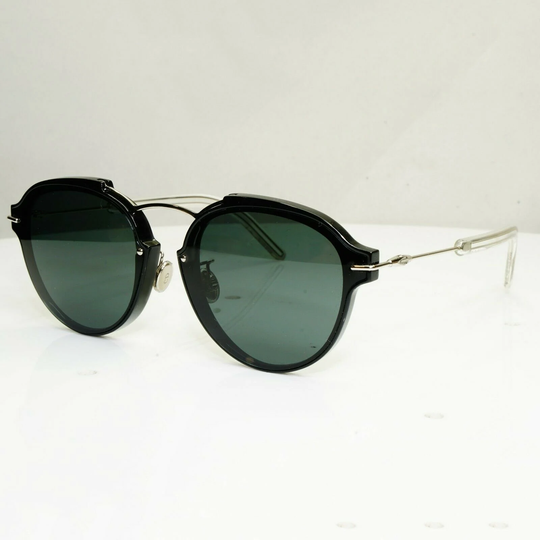 Authentic Dior Womens Unisex Sunglasses Black Eclat Rmgp9 Flat Vintage Square 30670