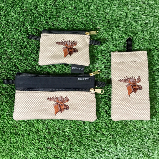 Moose Coin Purse, 2 Zipper Pouch, Eyeglass Case, Gift Set, Crossbody Bag, Change Moose, Wallet