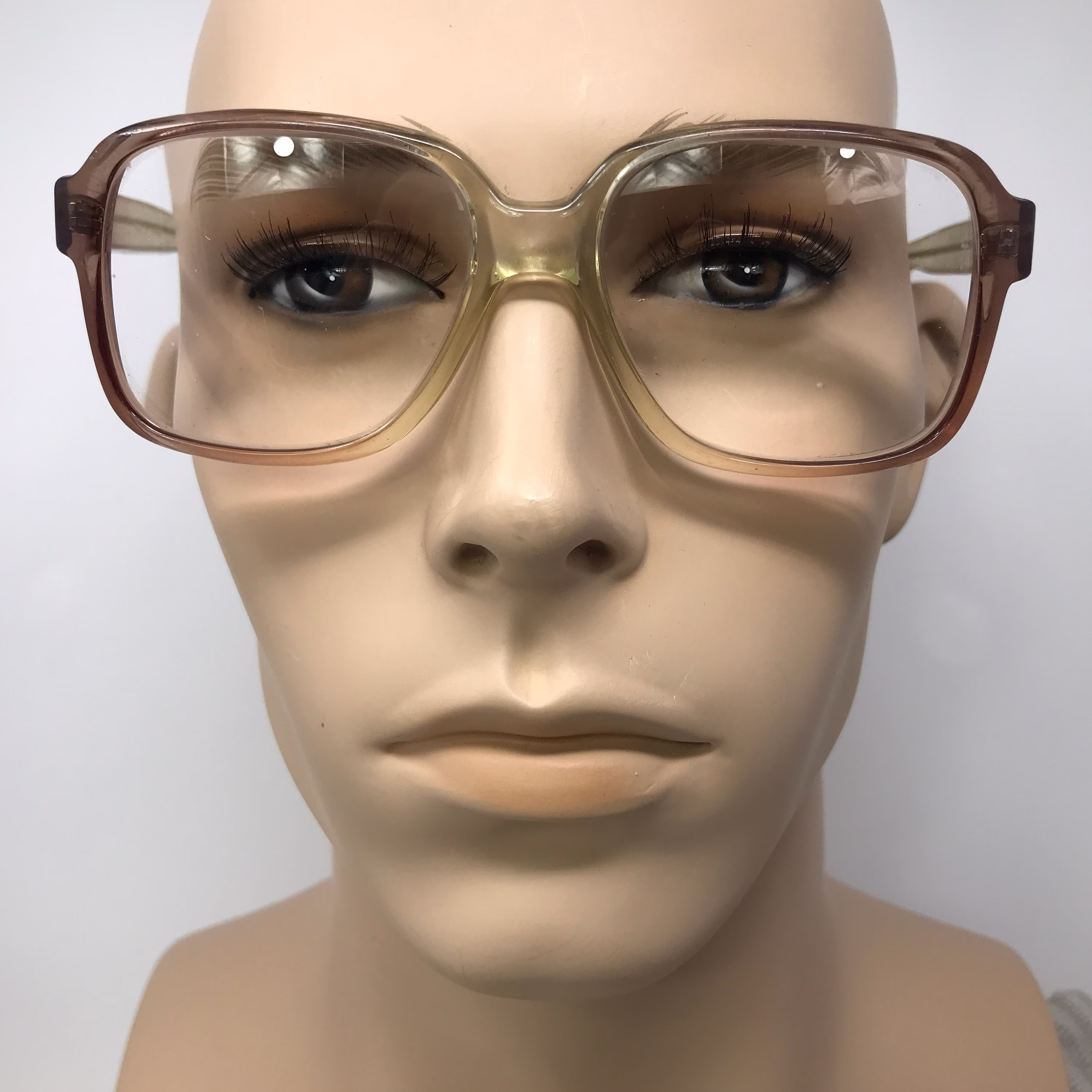 Vintage Dunelm Fred Eyeglasses Glasses Frame Clear Pink Square Used Eyeglass Frames Retro