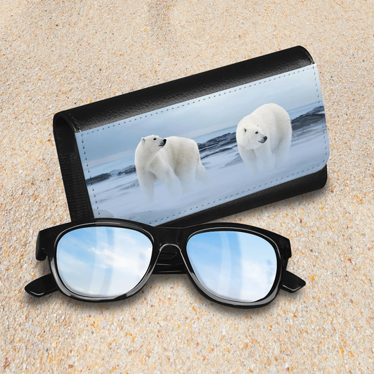 Glasses Case, Polar Bear Gifts, Eyeglasses Vegan Leather, Sunglasses Spectacles Case For Men & Women