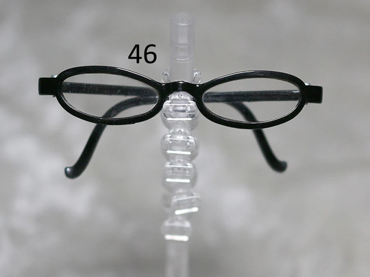 1/3 1/4 Bjd Eye Glasses Eyeglasses Black Frames & Clear Lens 46