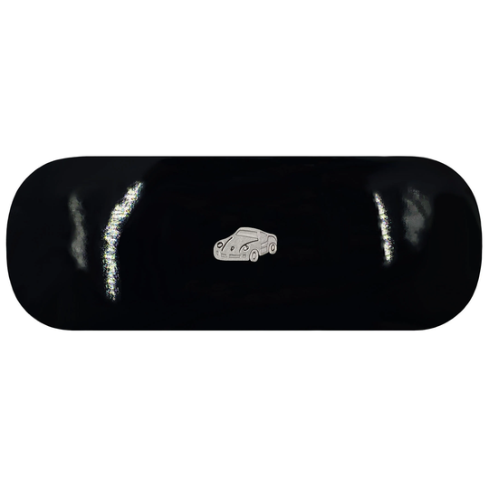 Silver Car Hard Glasses Case. Sports Spectacle Classic Reading Eyeglasses Race Sunglasses Nascar Birthday Gift