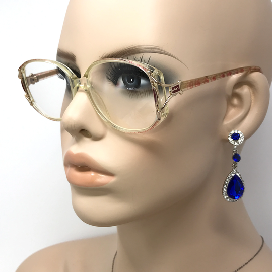 Vintage Specsavers Kerry Eyeglasses Glasses Frame Pink Clear Square Used Eyeglass Frames Retro