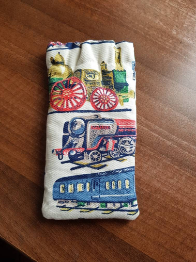 Glasses/Sunglasses Case Made in Cath Kidston Trains Fabric