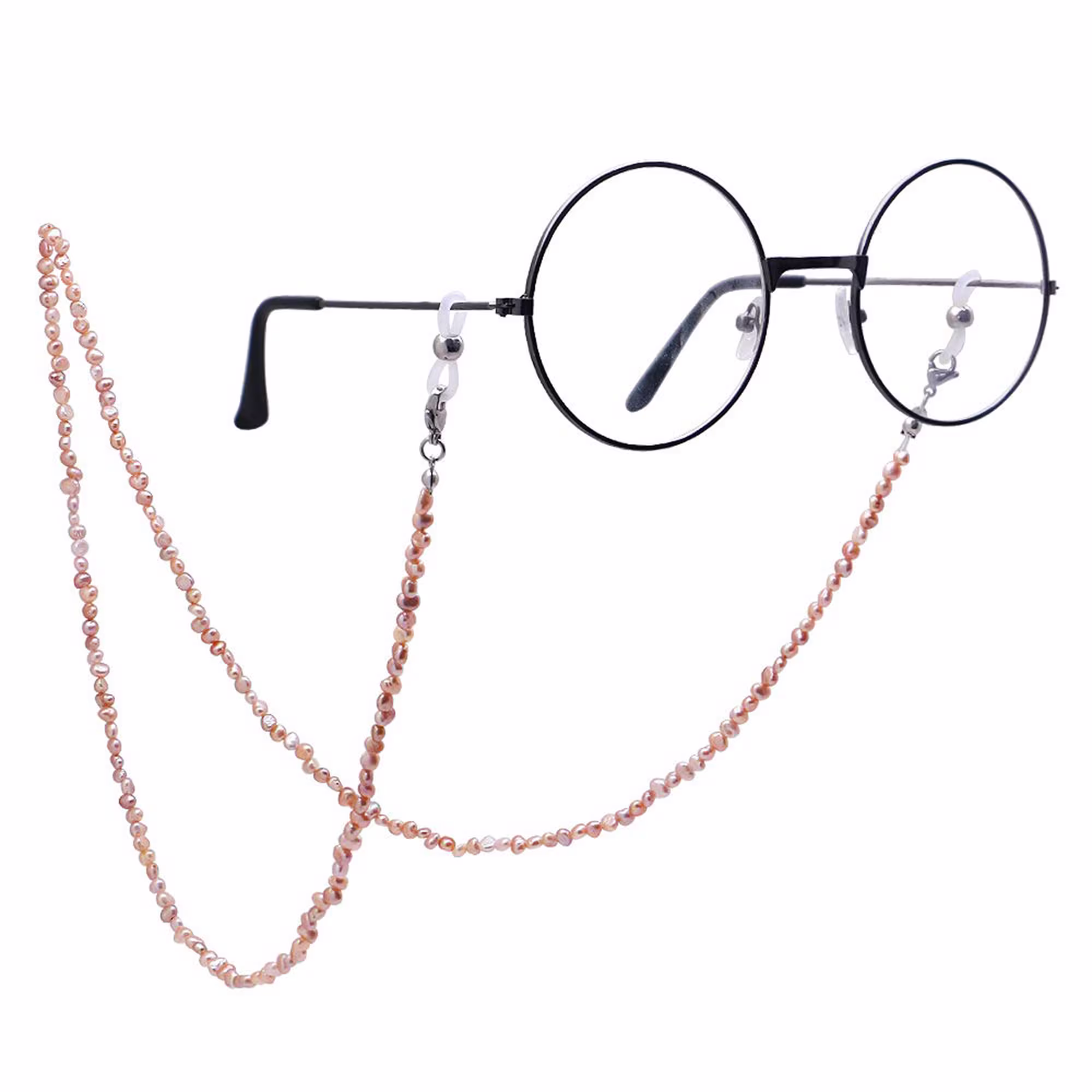 Holder Chain Freshwater Pearl Eyeglasses Chain, Sunglasses Chains For Women Girls, White Pink Purple Pearls Mask Chain, Beaded