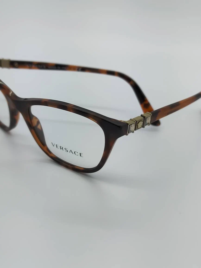 Vintage Versace Tortoise Crystal Eyeglass Frames Mod 3212-B Demo Lenses