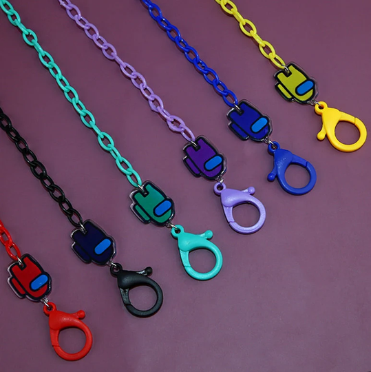 58cm/Space Werewolf/Color Mask Lanyard/Glasses Chain/Creative Cartoon Children Anti-Lost Chain/Comes With Glasses Buckle