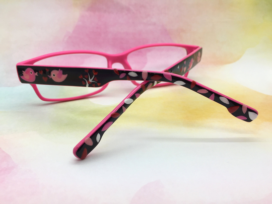 Handpainted Women's Reading Glasses 1.75, Readers, Eyeglasses, Love Birds, Hearts, Valentine's Day