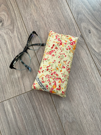 Ladies Floral Glasses Case/ Sunglasses Case/Ladies Soft Padded Spectacles Holder /Fabric G Lasses Case