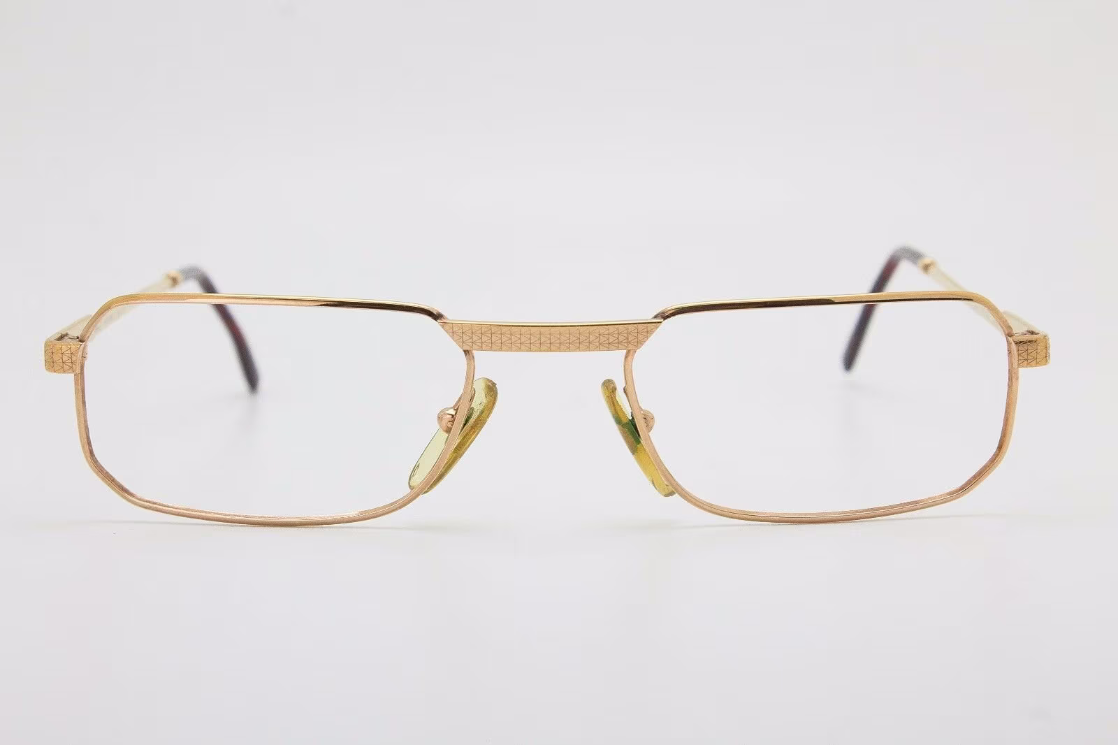 Vintage Glasses Man Persol Ratti Morgan 53-21 18K Gold Square Frame Eyewear Classic Italy Fashion