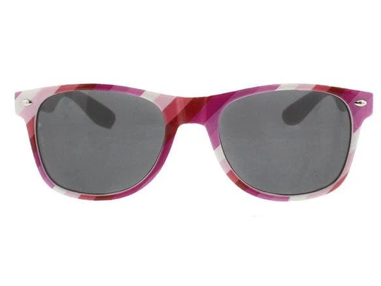Lesbian Pride Flag Wayfarer Sunglasses | Uv400 Protection Against Sun Secure Screw Hinges Subtle Lgbtq+ Event Accessory