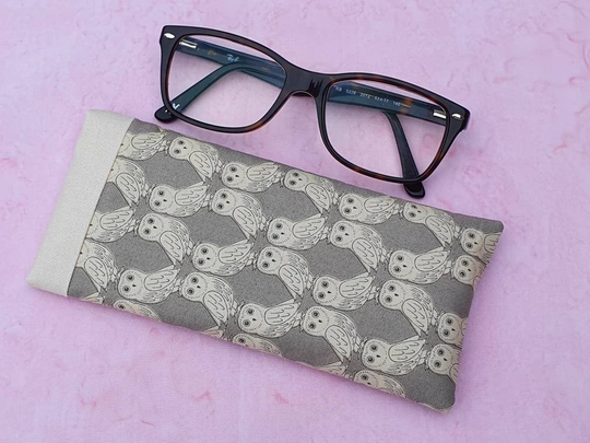 Padded Owls Glasses Case, Adult Sun Eye Glass Foam Spectacles Fabric Case