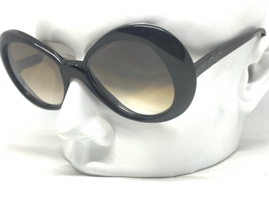 Rare Persol Meflecto 1308 Ratti Black Original Oval Ultra Vintage Sunglasses Italy 60S