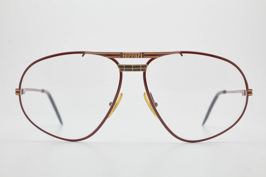 Vintage Man Eyewear Ferrari F12 580 62-13 135 Red Tone Oversize Classic Metal Woman Glasses Aviator Sport Frame Unisex Sunglasses Retro 80