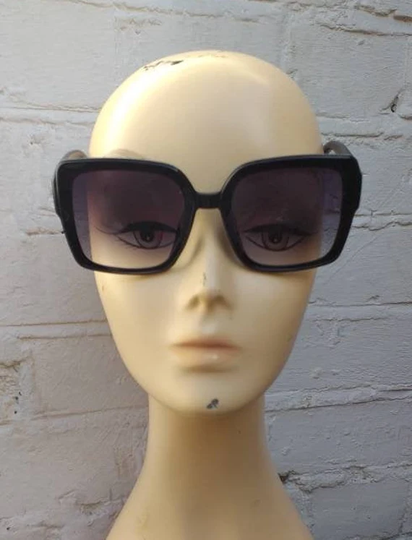 Sunglasses Oversize 70S 80S Black Serpent