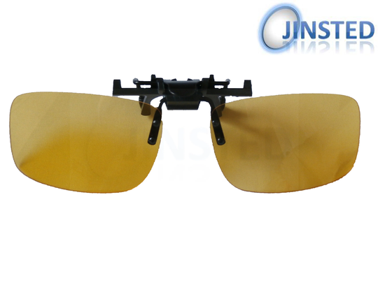 Yellow Polarised Clip On Flip Up Fishing Sunglasses. Large Medium Or Small Uv400 Protection Acp001