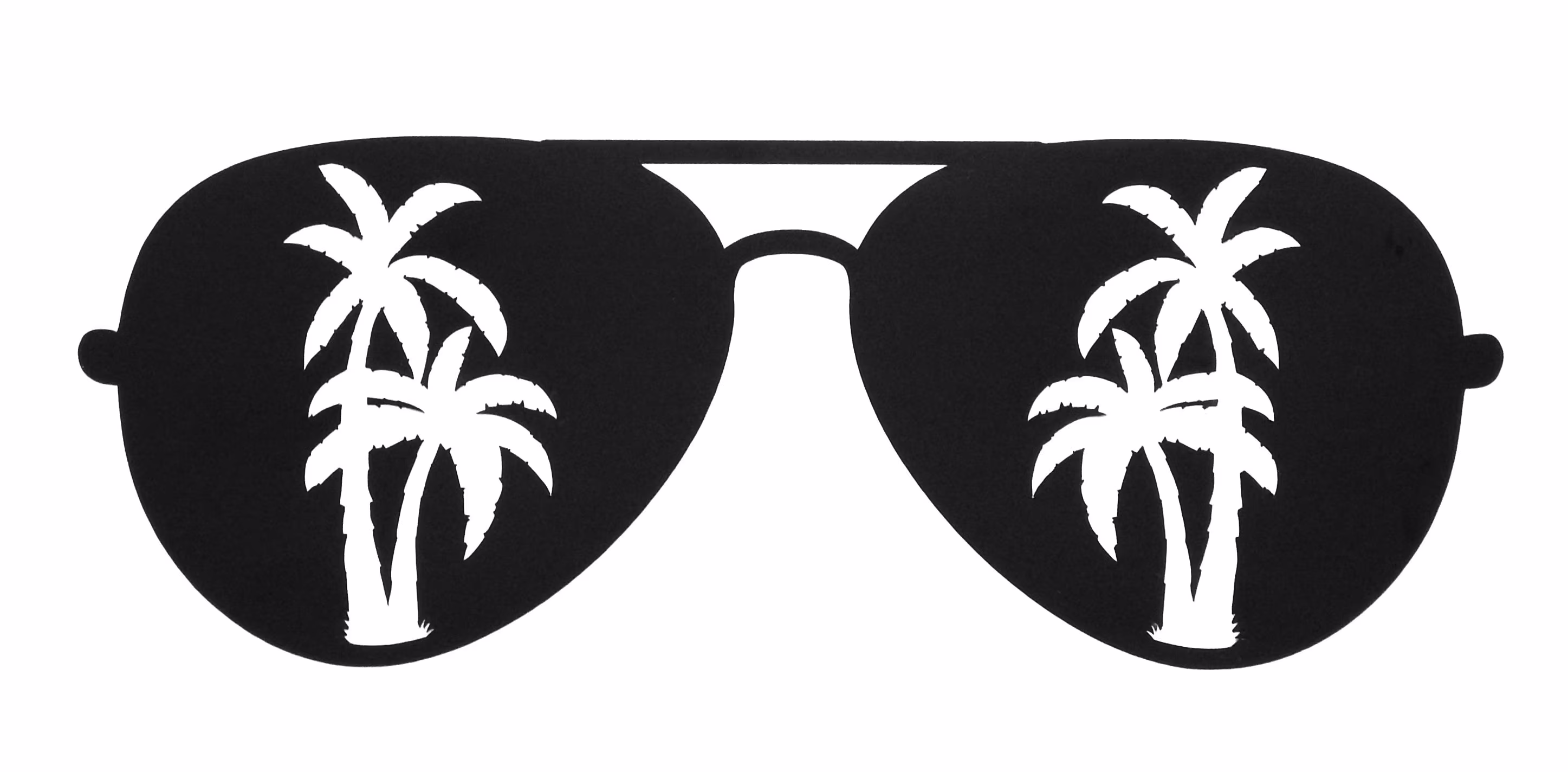 Sunglasses Palm Trees Vinyl Decal Sticker For Car, Truck, Window, Laptop, Etc
