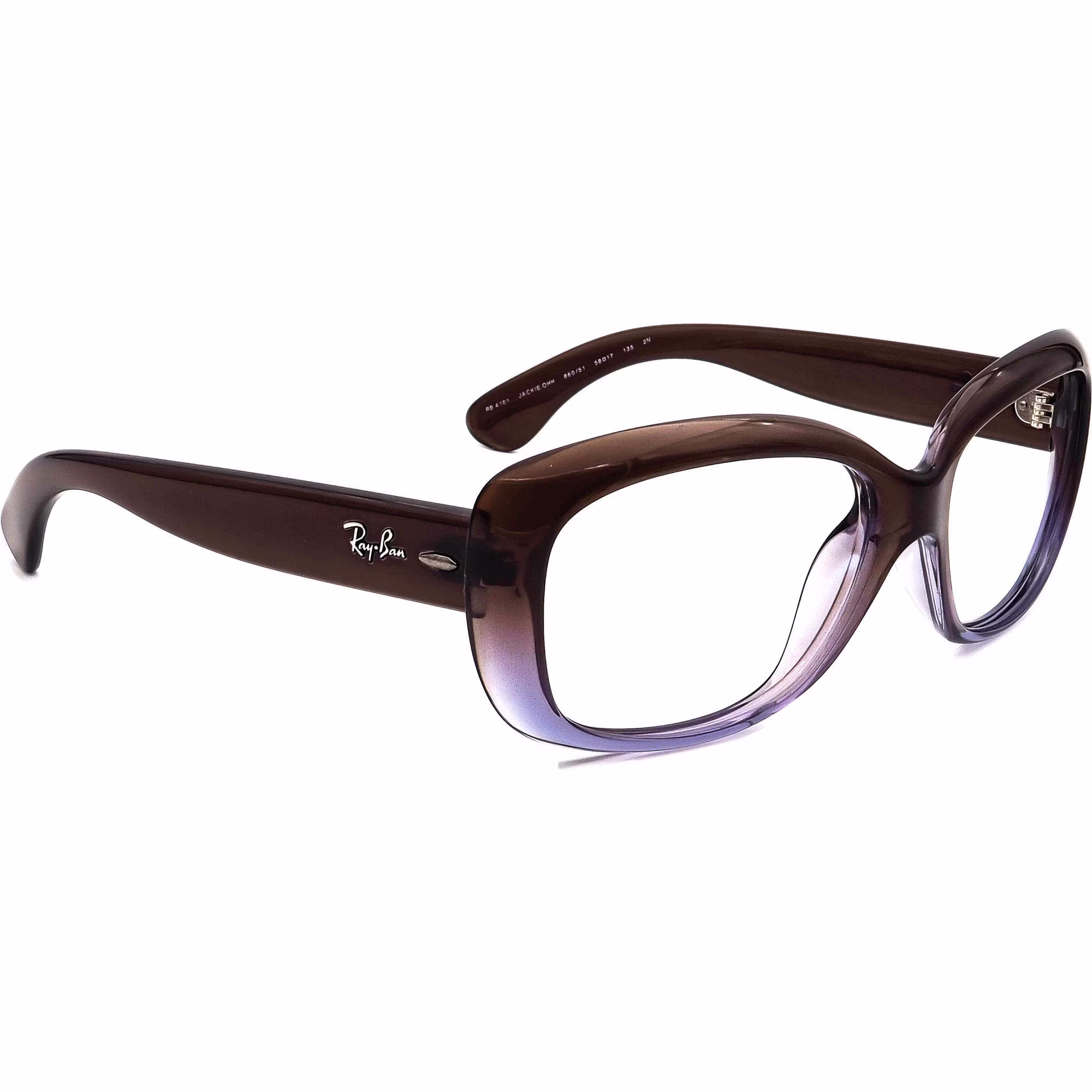 Ray-Ban Sunglasses Frame Only Jackie Ohh 860 Brown/Purple Rectangular Italy 58mm