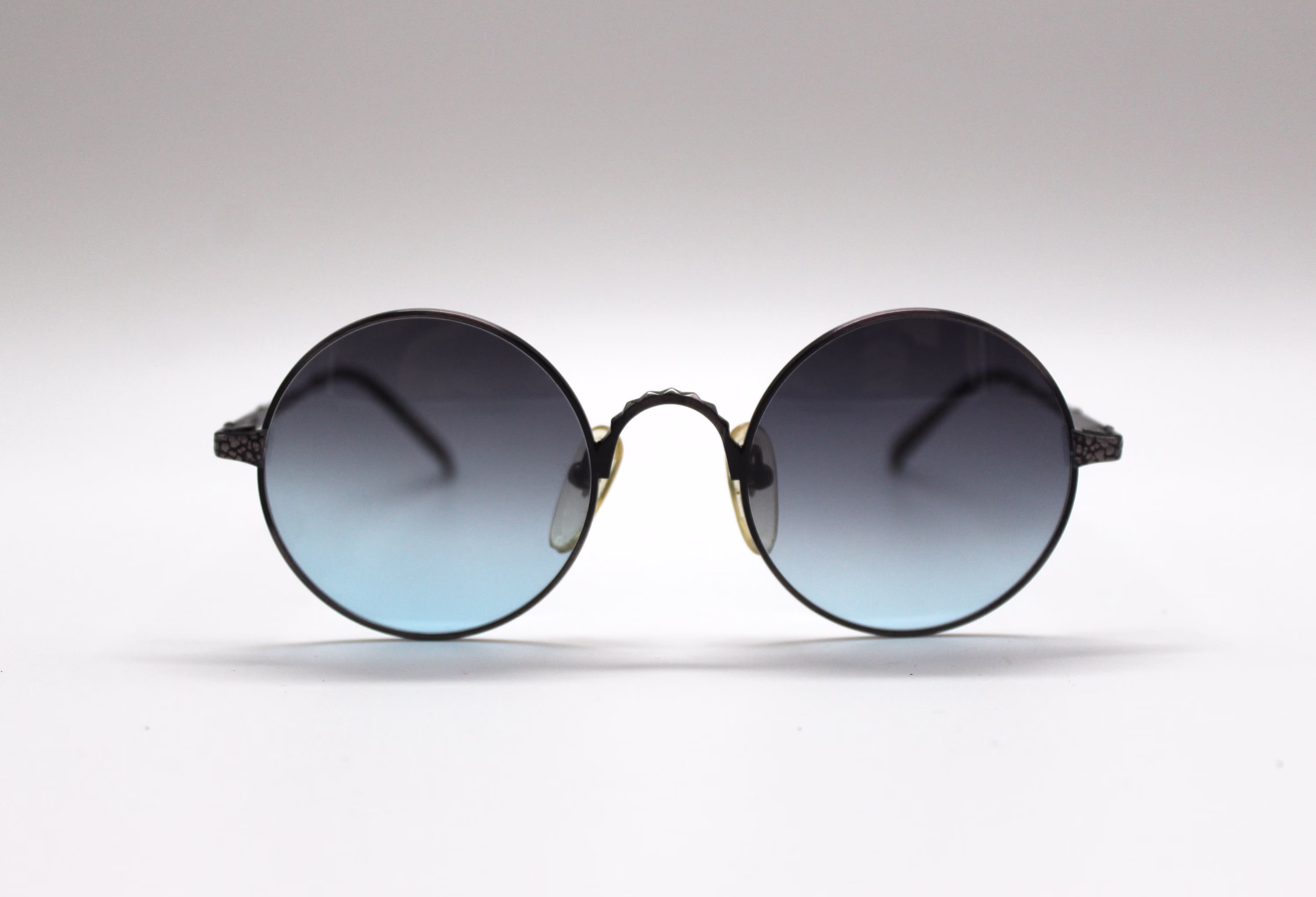 Vintage Sunglasses Jean Paul Gaultier 55 9671 Round Metal Steampunk Made in Japan New Old Stock
