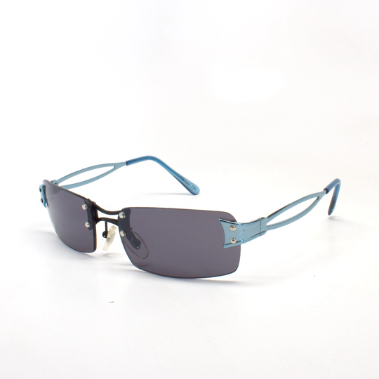 Deadstock Neo Y2K Grunge Blue Rectangle Frameless Sunglasses