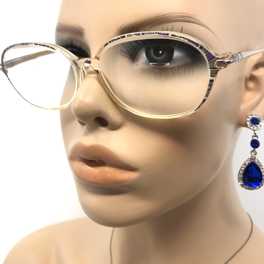 Vintage Oval Eyeglasses Creation Michel Ma142 Glasses Frame Clear Used Eyeglass Frames Retro