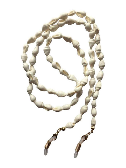 Real White Conch Shell Eye Glasses/Sunglasses Beaded Chain Strap