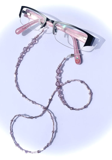 Eyeglasses Chain - Light Amethyst June Birthstone Colour Gifts For Her Glasses Lanyard Birthday